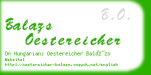 balazs oestereicher business card